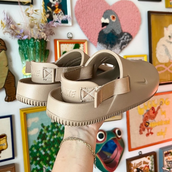 Nike Calm Mules in Hemp (Light Brown) - Picture 8 of 9